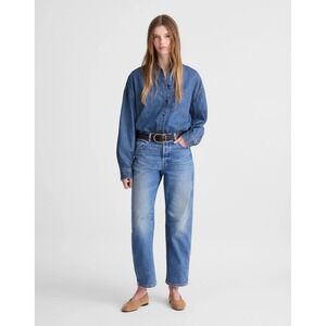 Madewell The Darted Barrel Leg Jean Rigid Medium Wash 29
